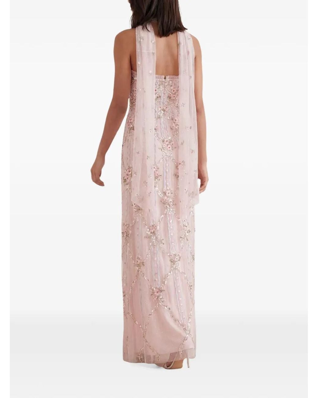 Needle & Thread Sequin-Embellished Floral-Embroidered Maxi Dress in ...