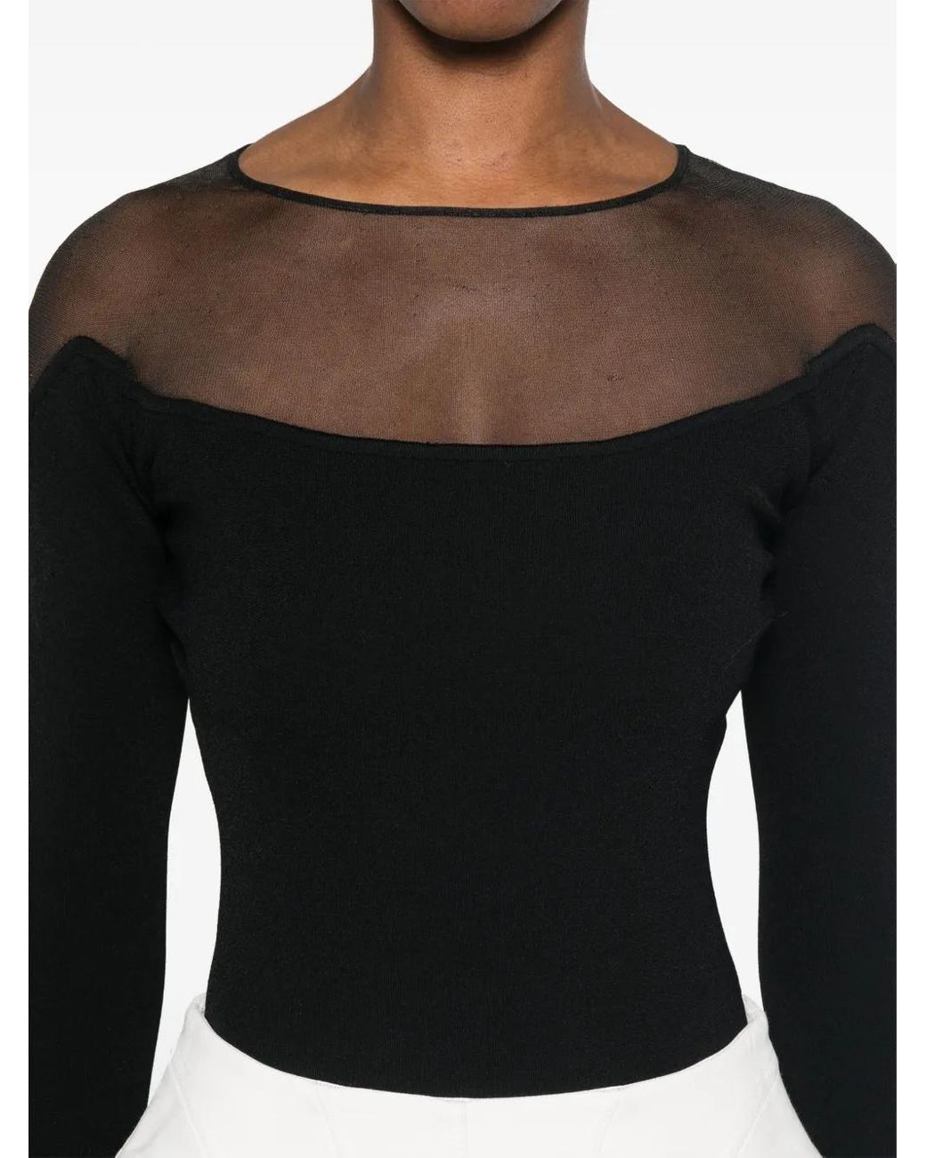 Mugler Black Long Sleeves Body