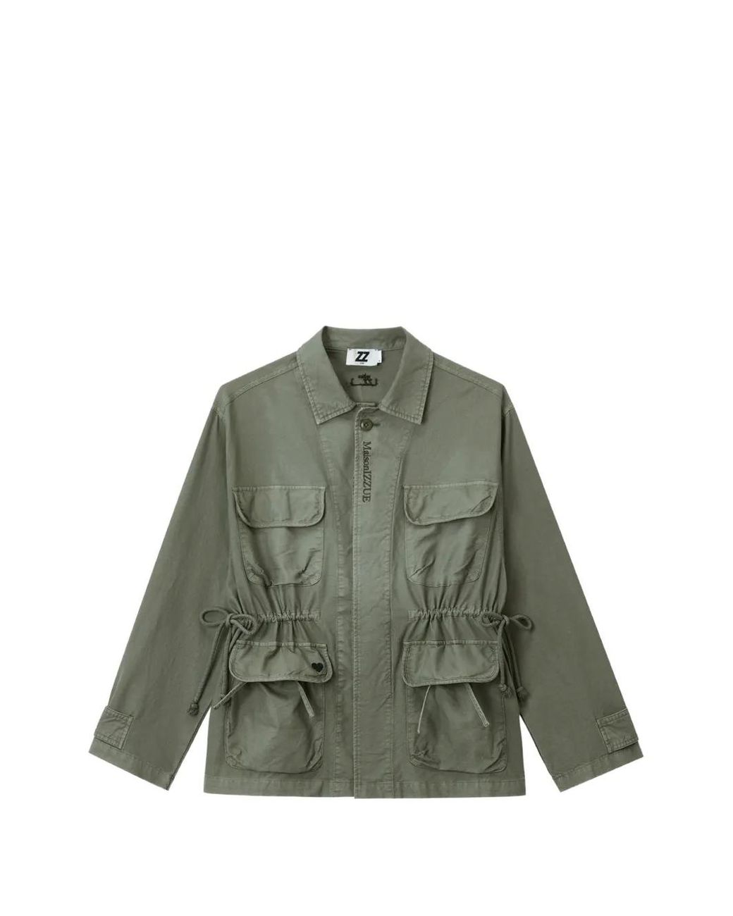 Chaqueta Militar Con Cordones Izzue de color Green
