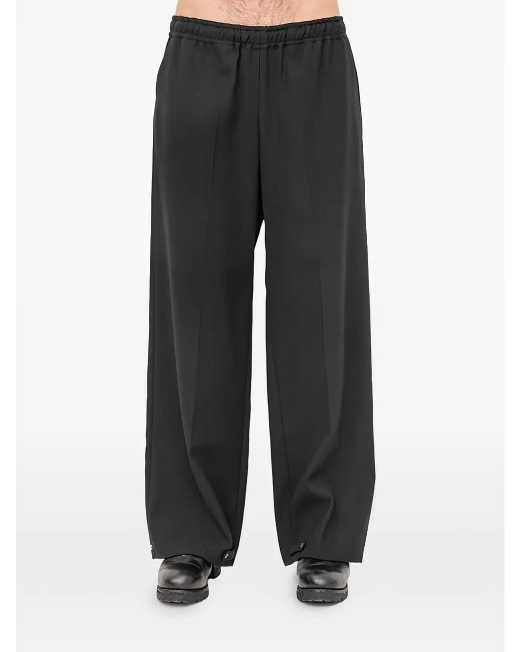 Setchu Black Virgin Wool Trousers for men