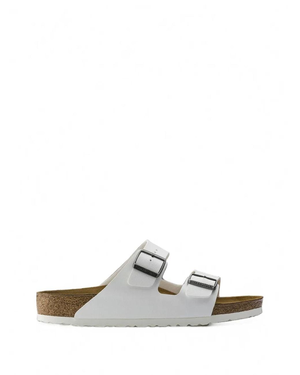 Birkenstock White Arizona Buckle-Fastening Sandals