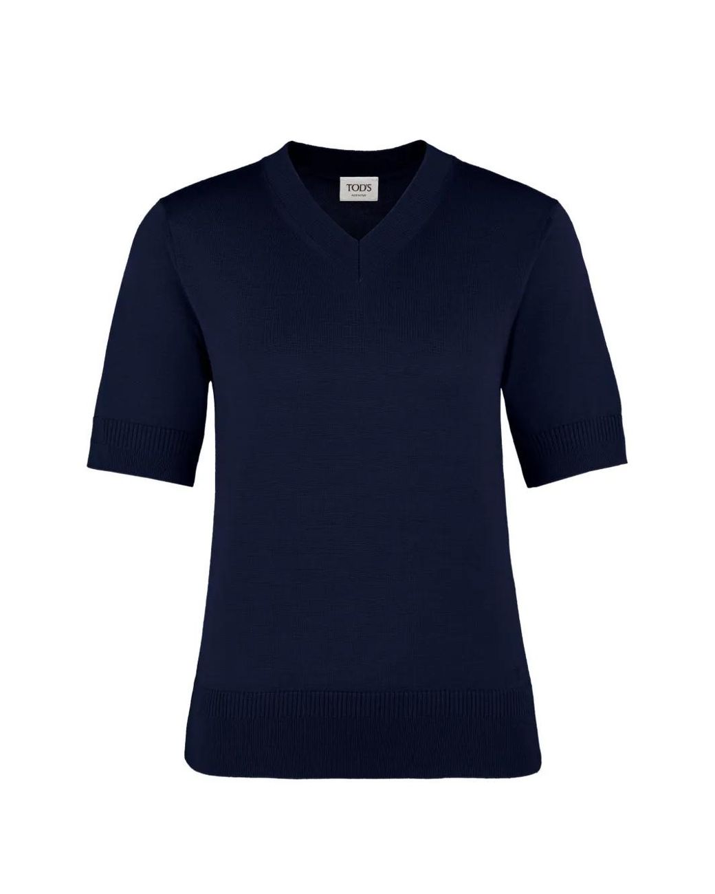 Tod's Blue V-Neck Short-Sleeve T-Shirt