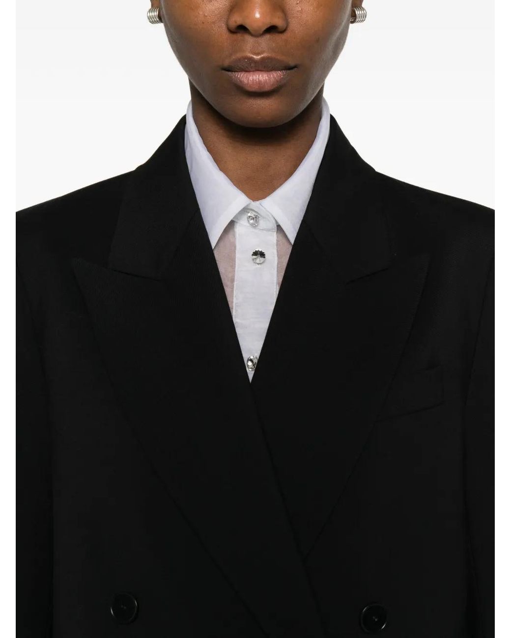 Joseph Black Double-Breasted Blazer