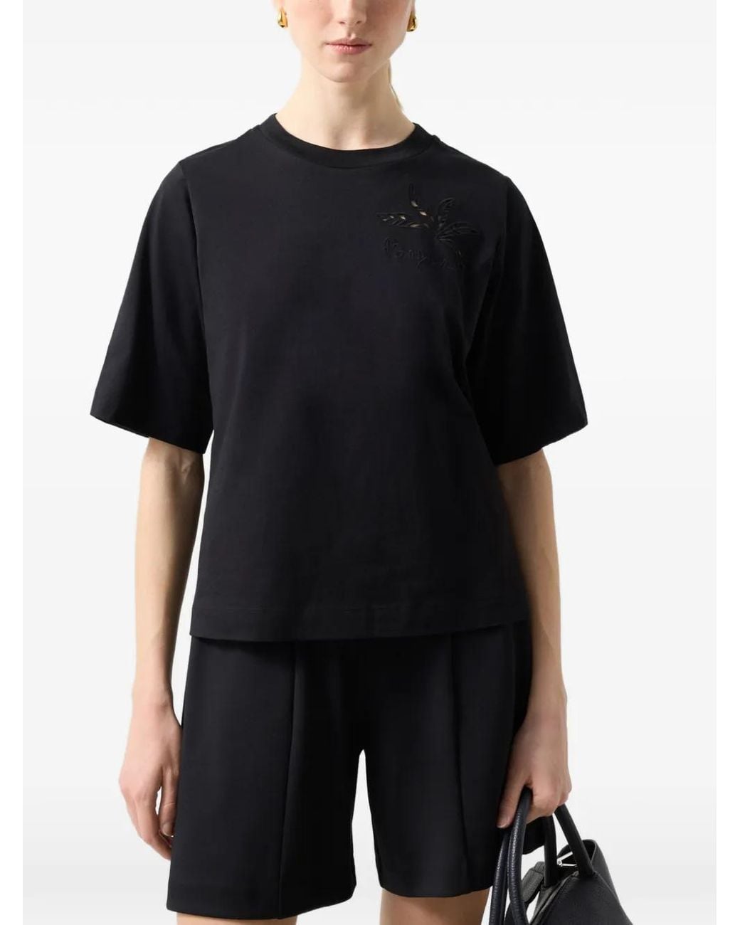 Bogner Black Dorothy Logo-Embroidered T-Shirt