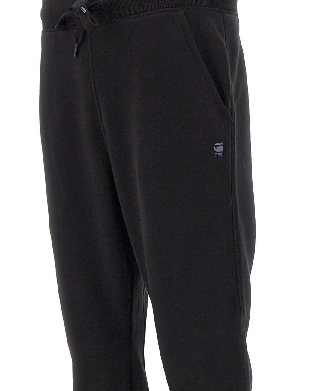 G-Star Black Premium Core Type C Drawstring Logo Track Pants for men