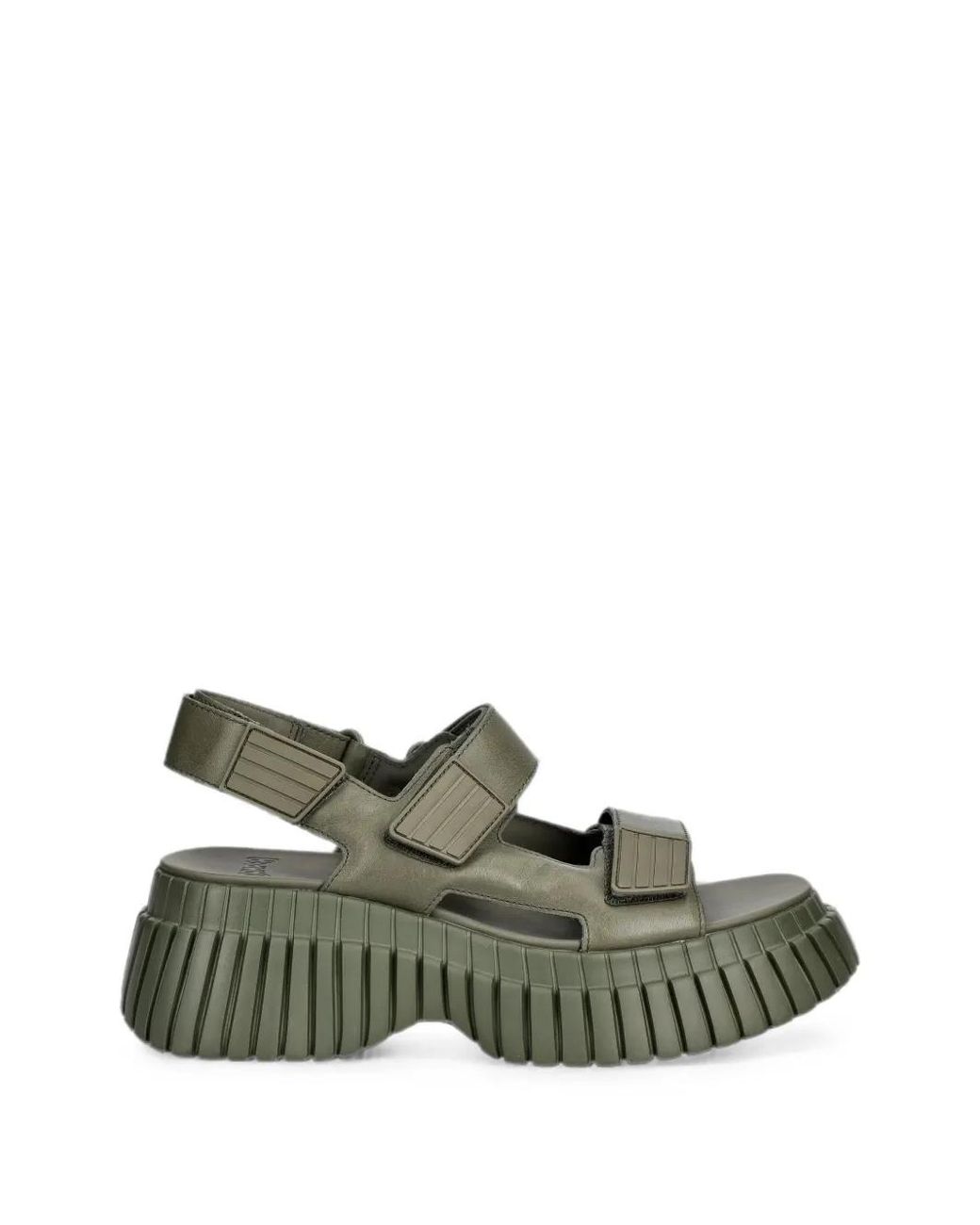 Camper Green Bcn Touch-Strap Platform Sandals