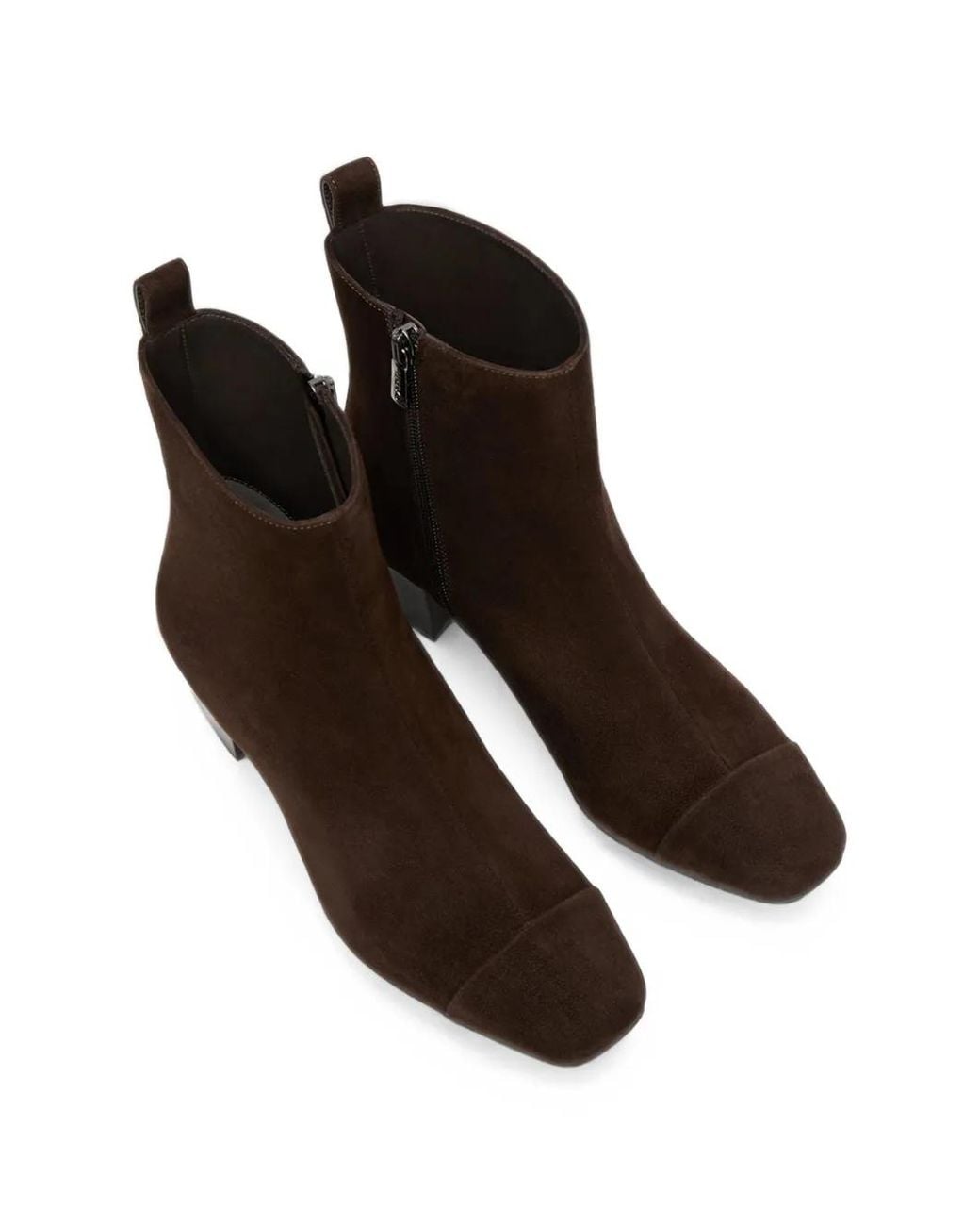 CAREL PARIS Brown Estime Calf-Suede Ankle Boots
