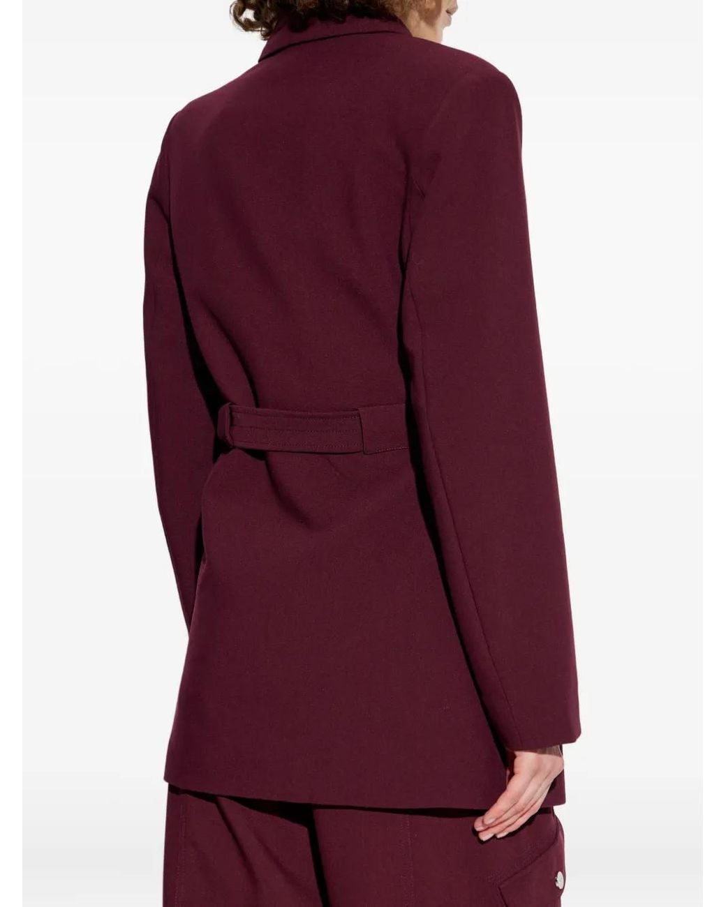 Ganni Red Blazer With Belt