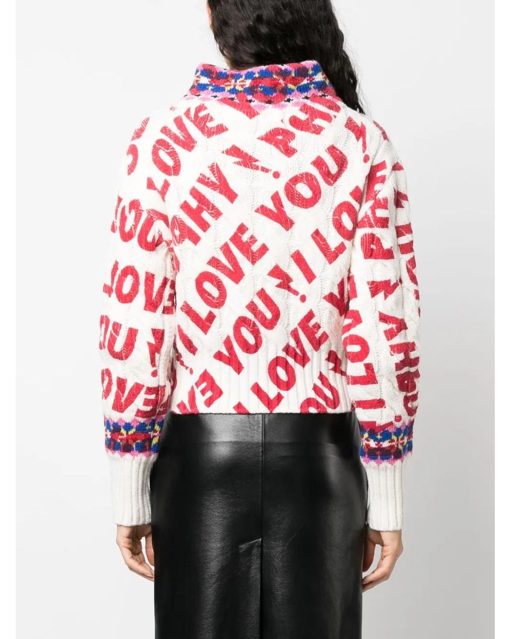 Philosophy Di Lorenzo Serafini Red Wool Logo Sweater