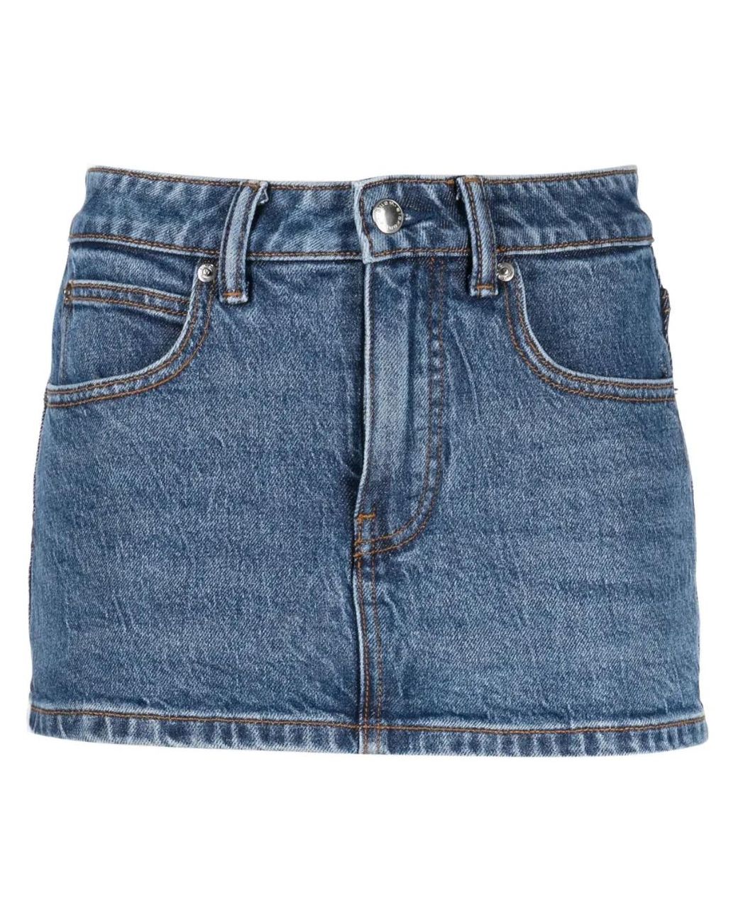 Alexander Wang Blue Denim Skort