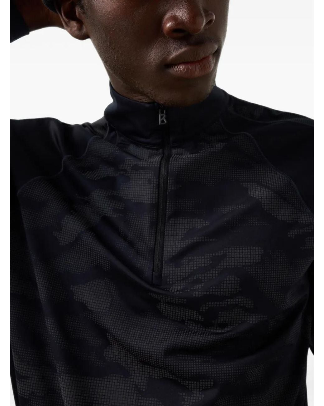 Bogner Fire + Ice Blue Premo Reflective-Print Performance Top for men