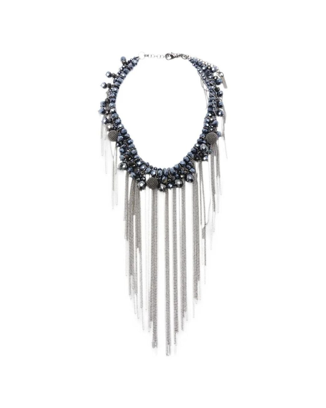 Peserico White Choker Mit Perlen