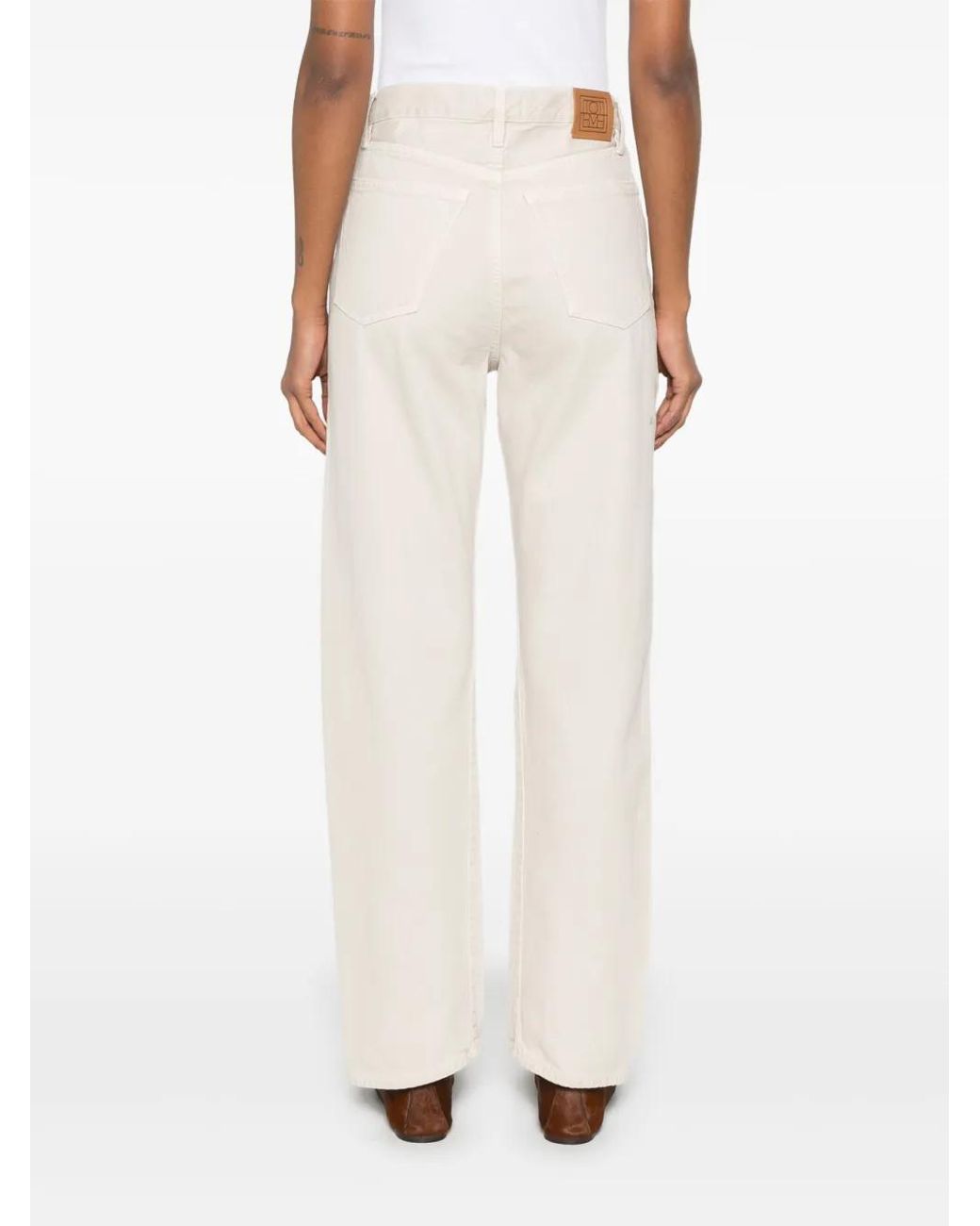 Totême  White Twisted-Seam Jeans