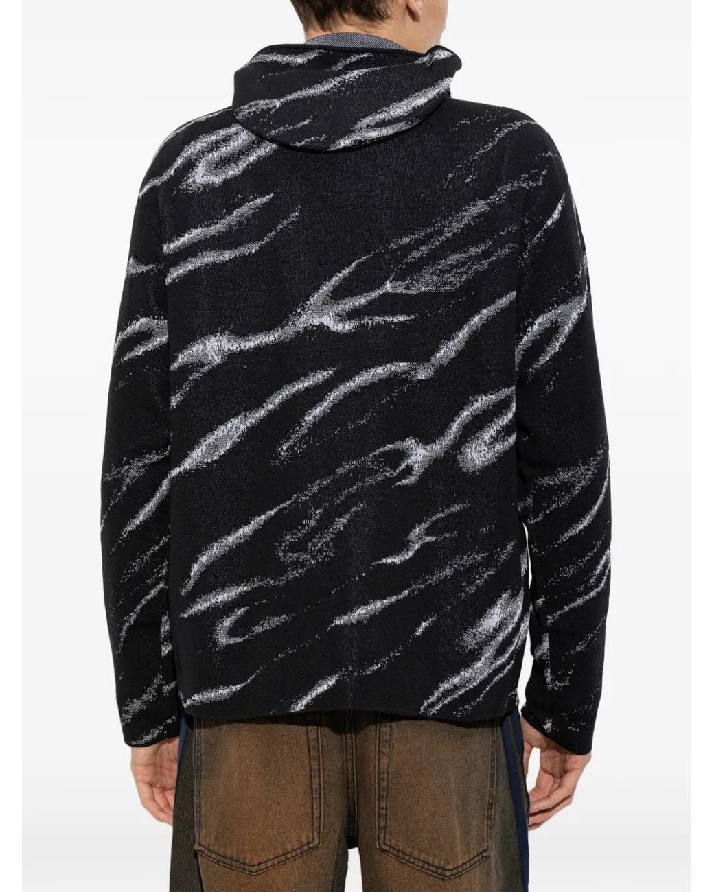Adidas Black Adilenium 6 Knitted Hoodie for men