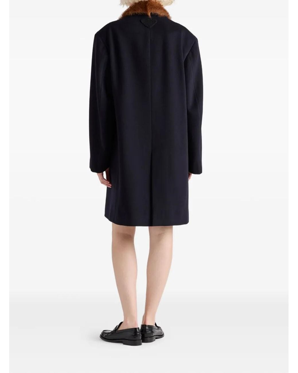 Prada Blue Single-Breasted Cloth Coat