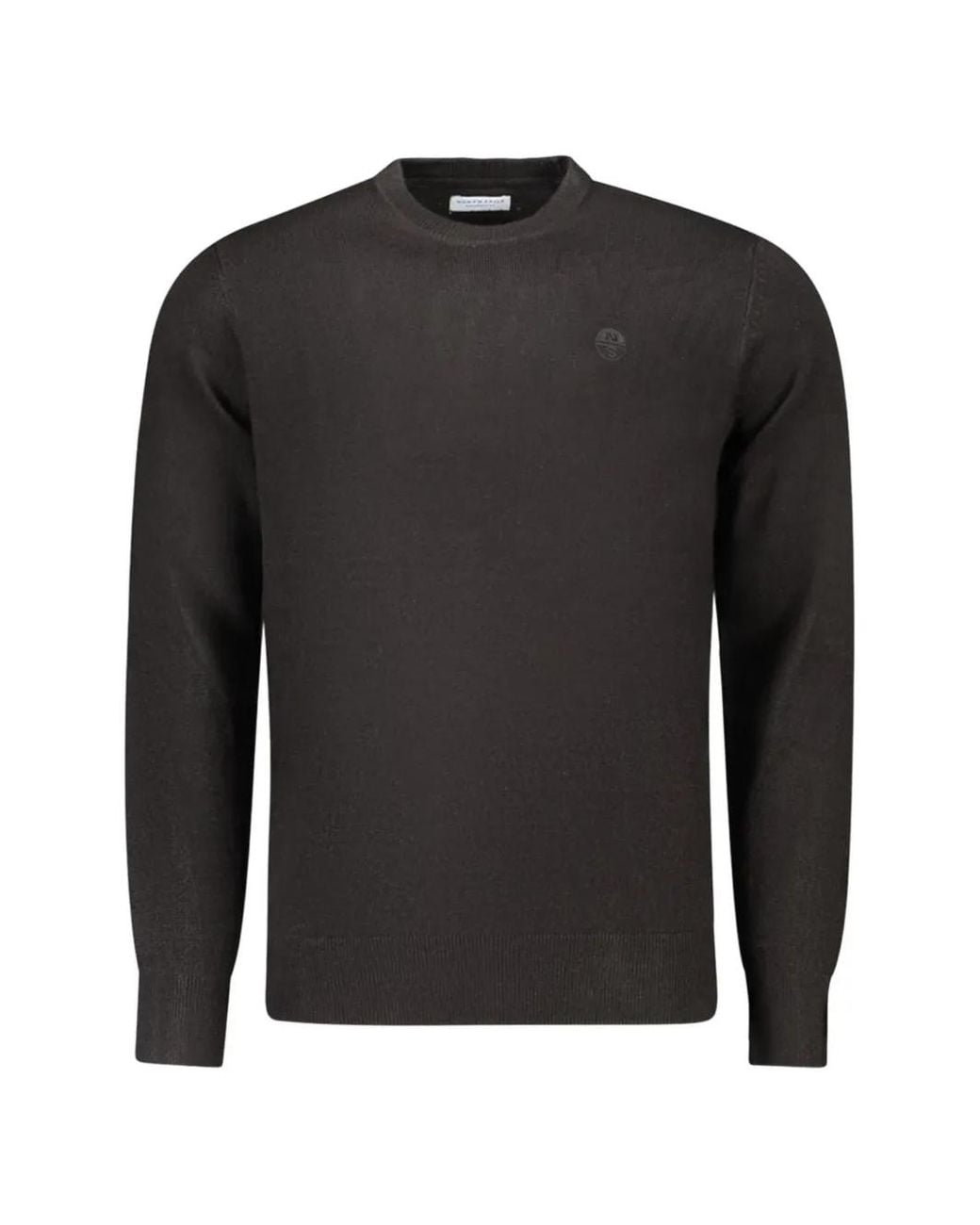 North Sails Black Logo-Patch Crew-Neck Sweater for men