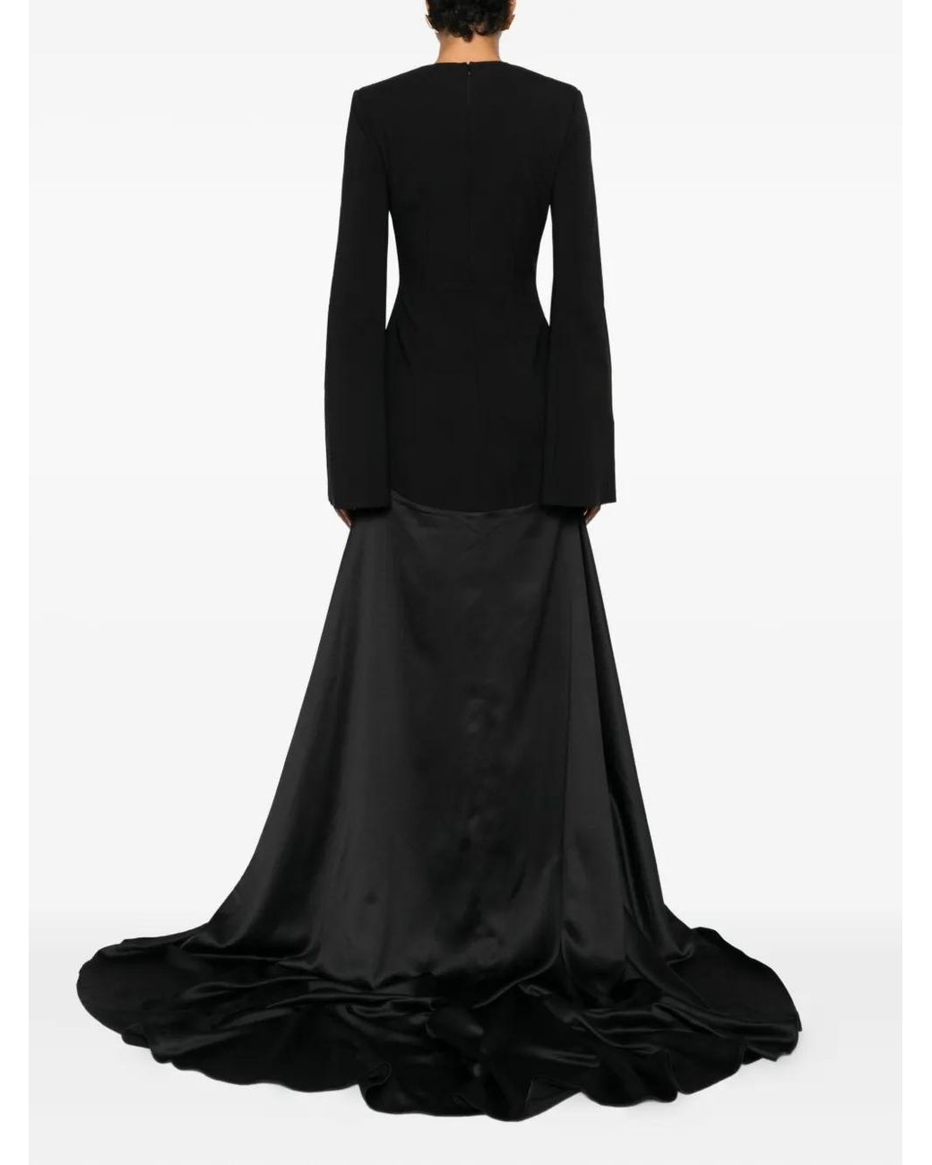 Solace London Black Claudine Maxi Dress