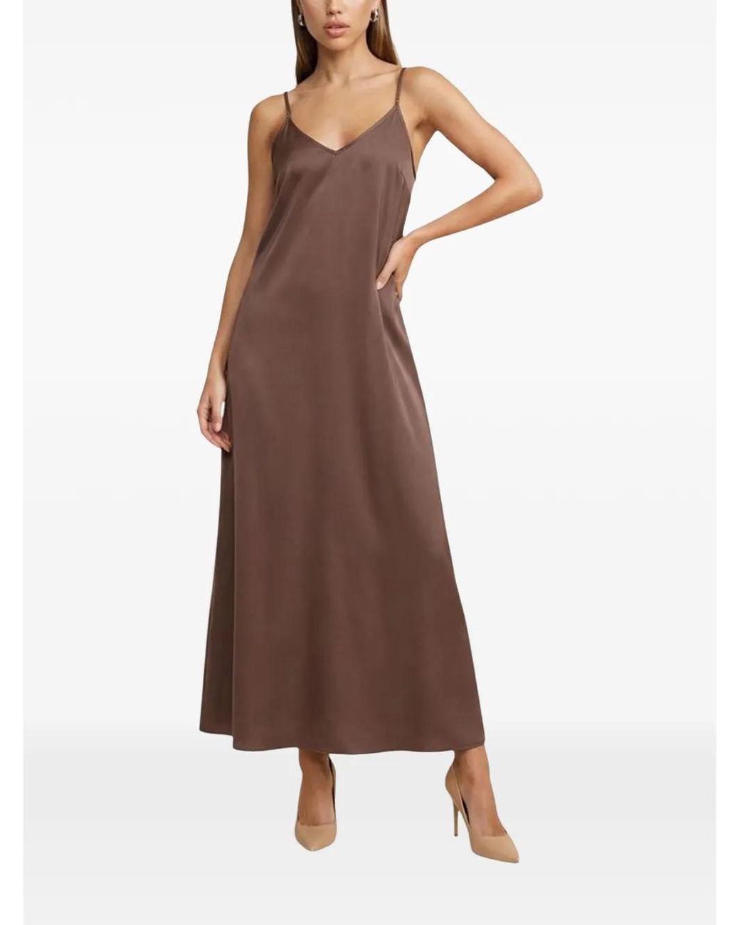 ONLY Brown Onlmadeli Spaghetti-Strap Dress