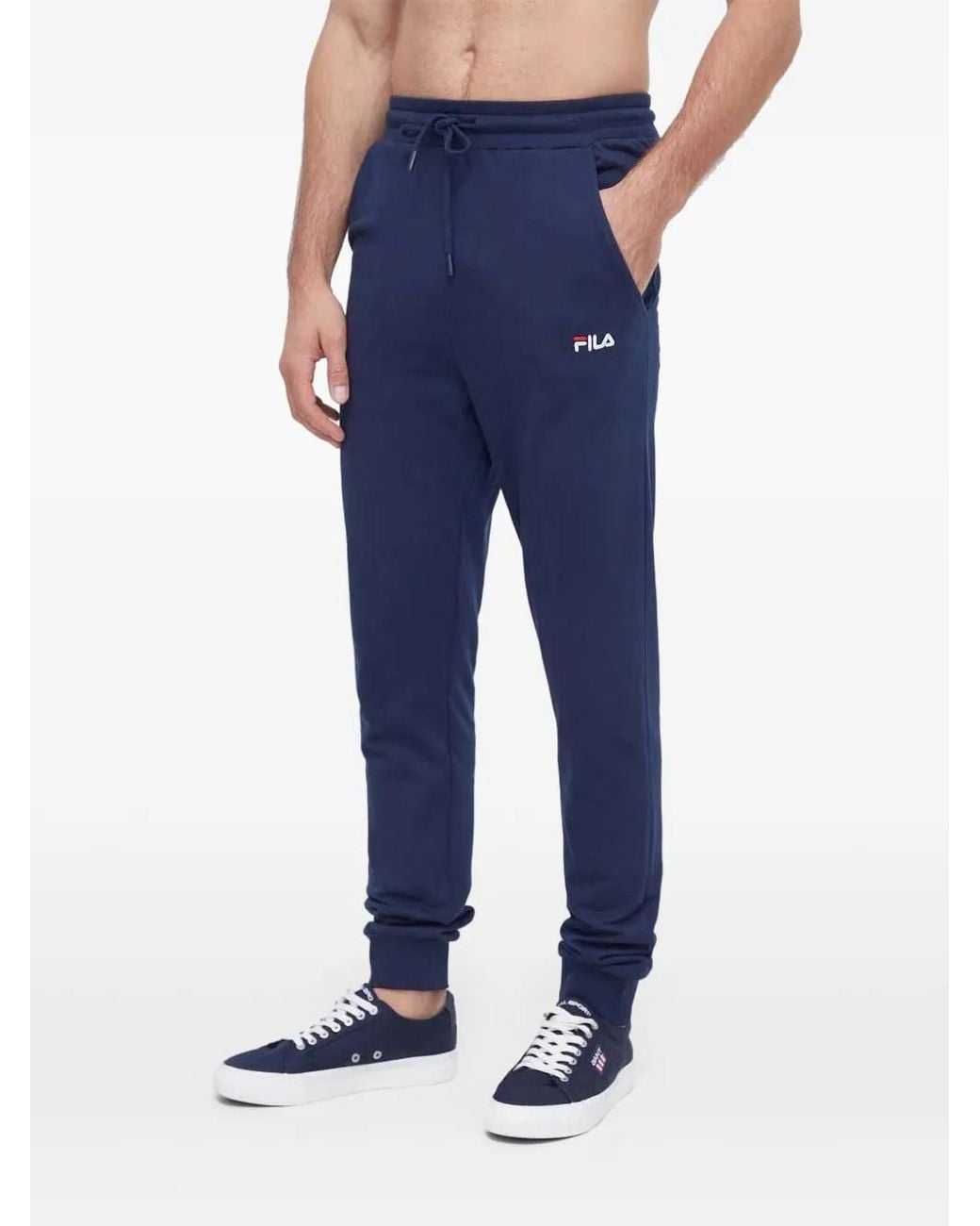 Fila Blue Logo-Embroidered Zip-Up Sweatshirt for men