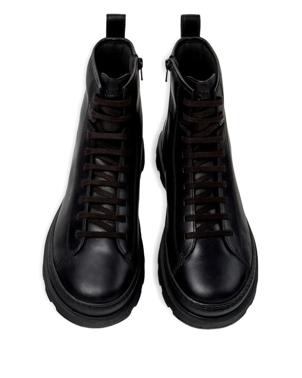 Camper Black Brutus Lace-Up Leather Boots for men