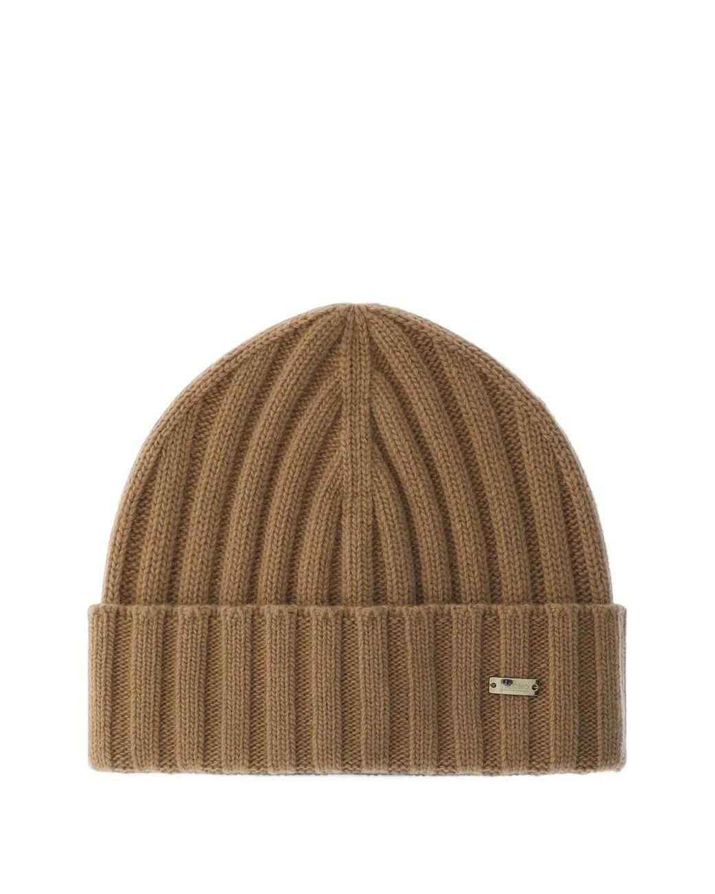Herno Brown Ribbed-Knit Beanie