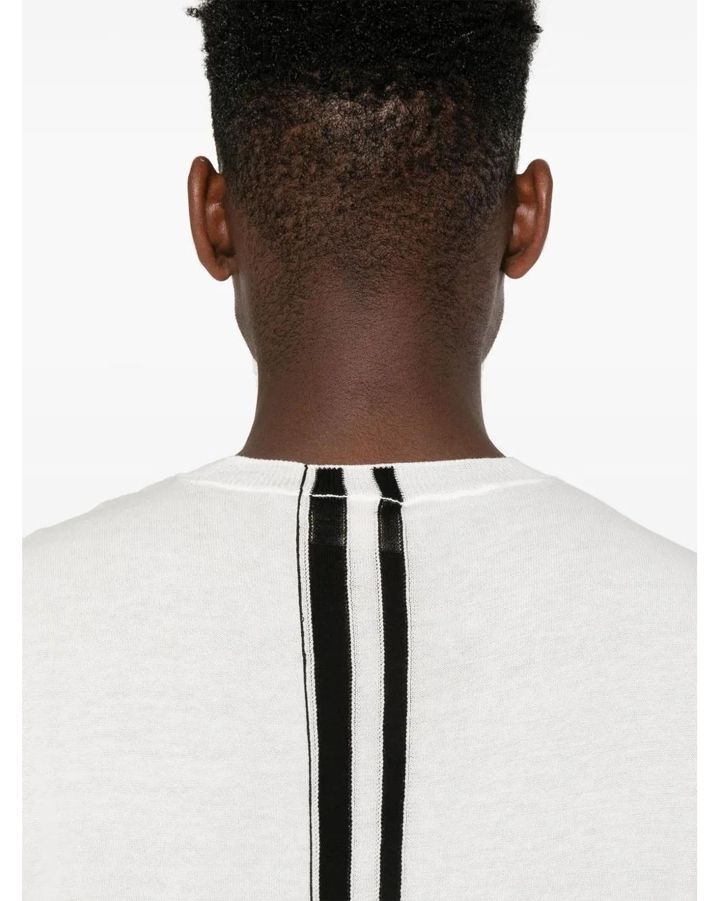 Mordecai White Stripe-Detail Sleeveless Jumper for men