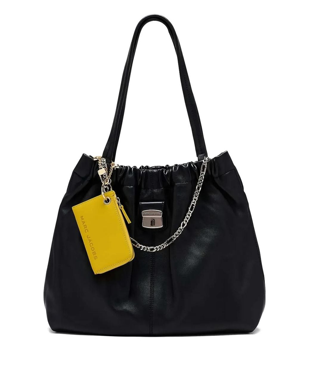 Marc Jacobs Yellow Top-Zip Charm Wallet