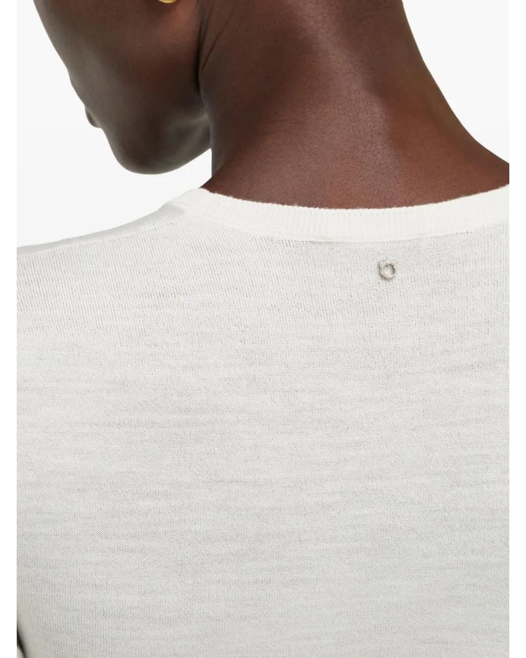 Ferragamo White Lightweight Wool Top