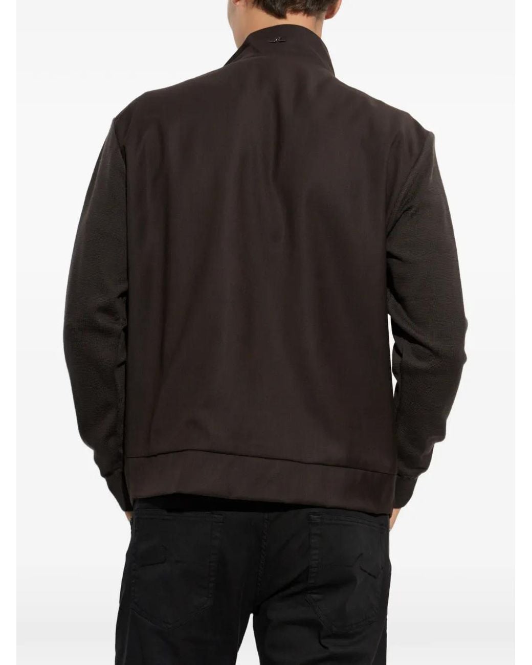Paul & Shark Gray Panelled Stand-Up Collar Jacket for men