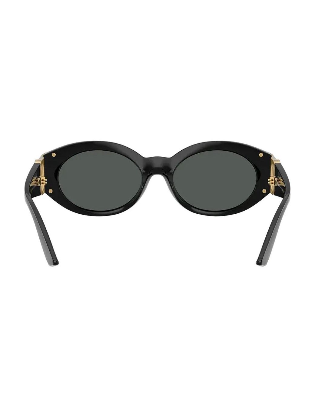 Versace Black Lunettes De Soleil À Monture Ovale