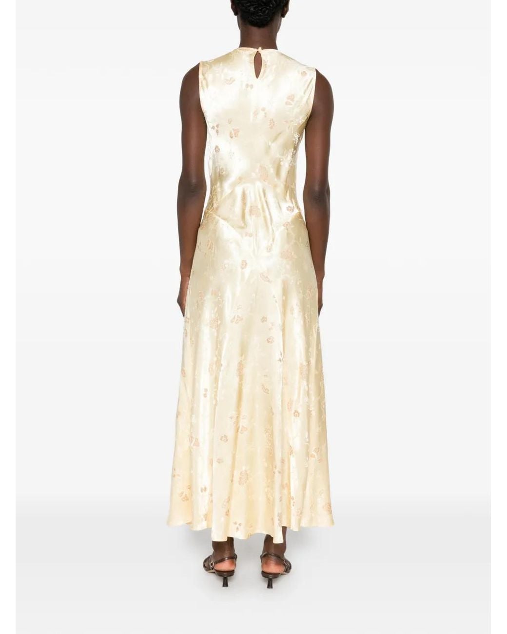 Doen Metallic Floral-Jacquard Sleeveless Maxi Dress