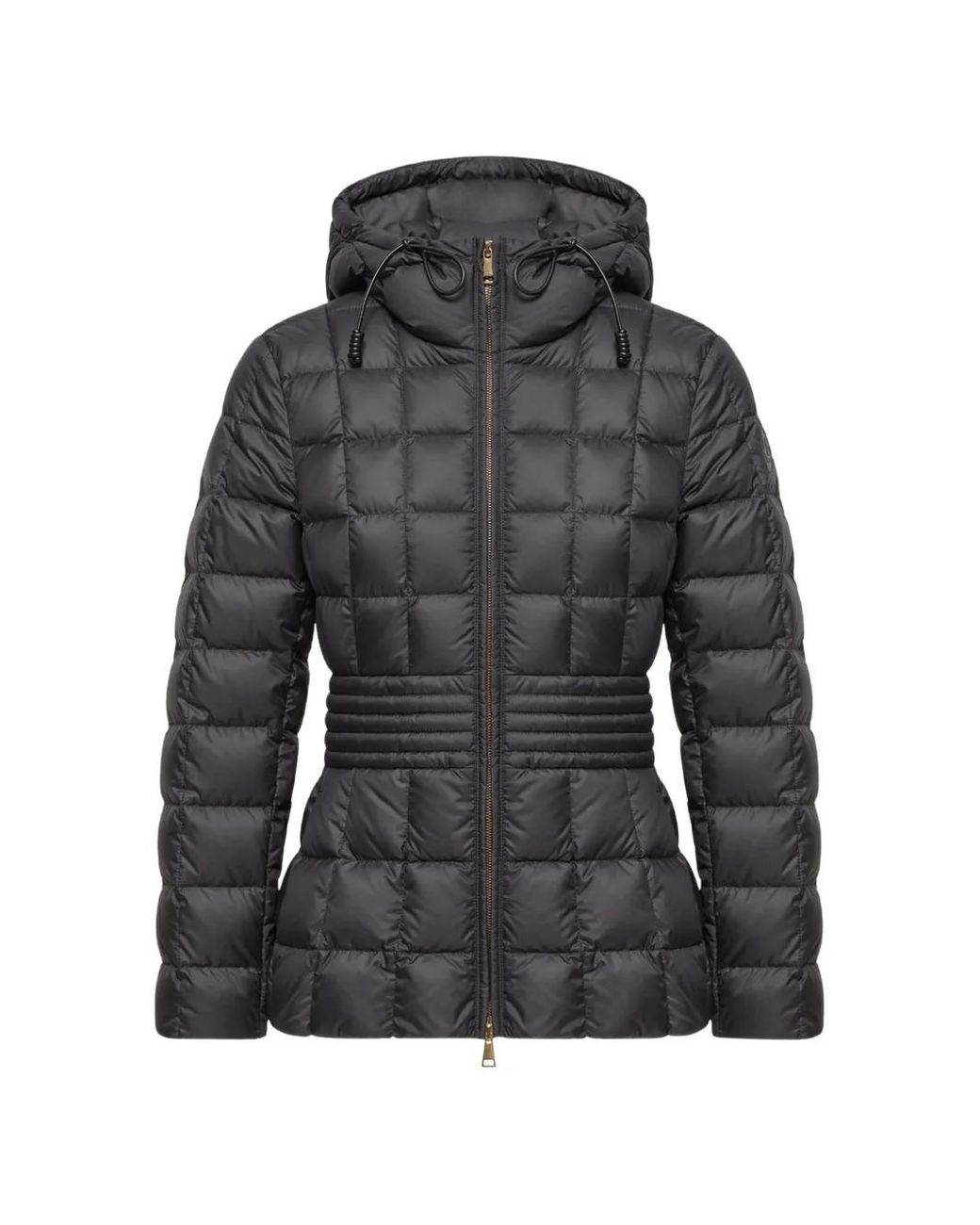 Moncler Black Engoulevent Square Quilted Hooded Short Down Jacket