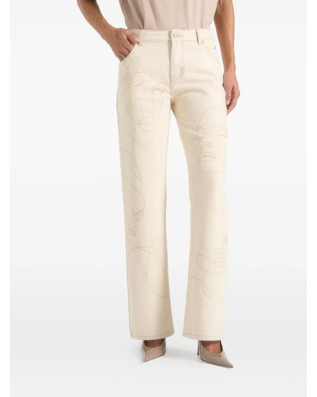 Manière De Voir Natural Jean Calista À Coupe Droite
