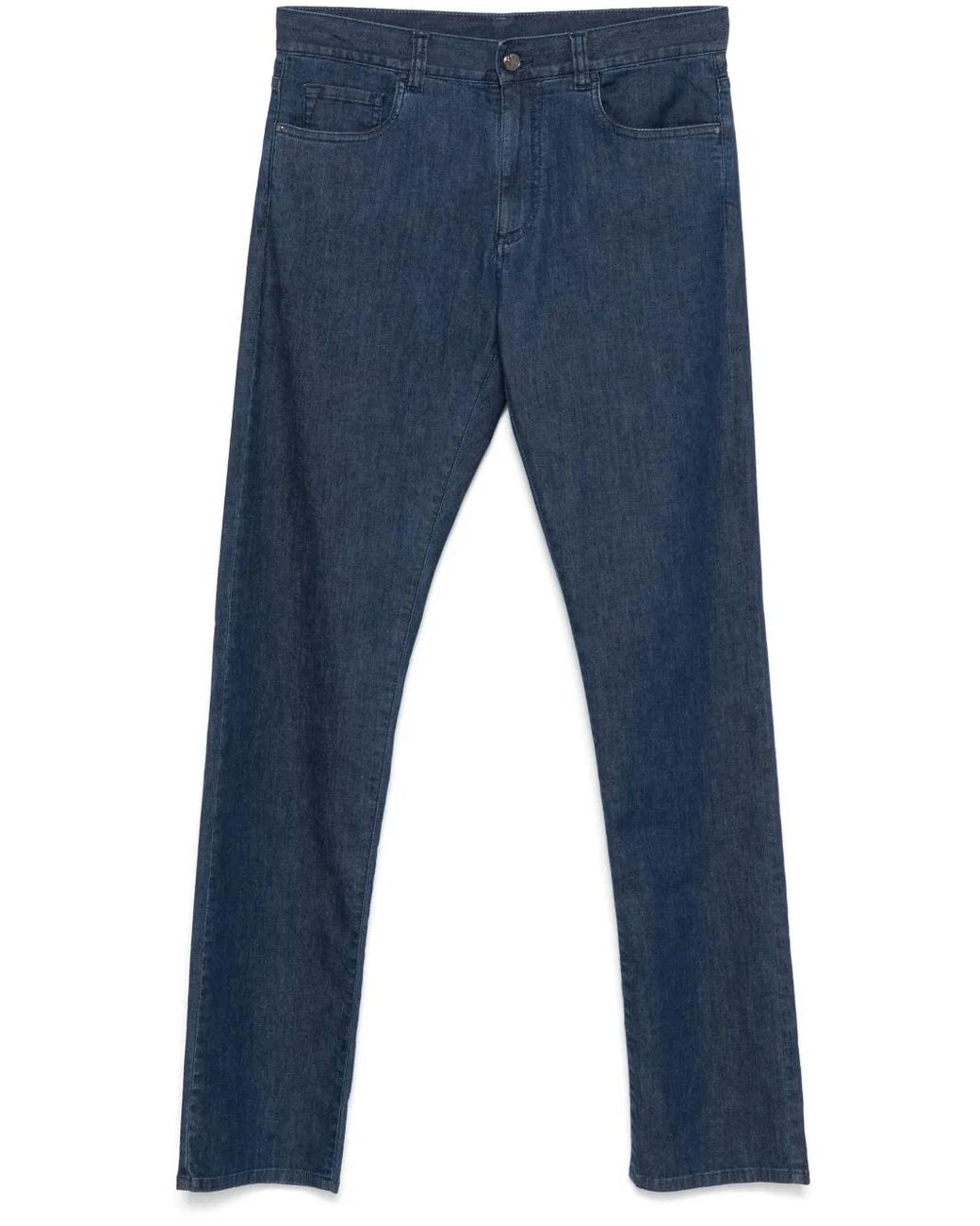 Canali Straight Jeans in het Blue voor heren