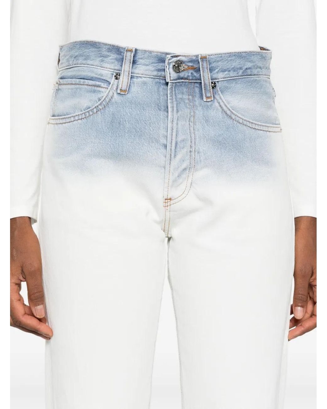 FRAME Blue The Vertical Tie-Dye Jeans