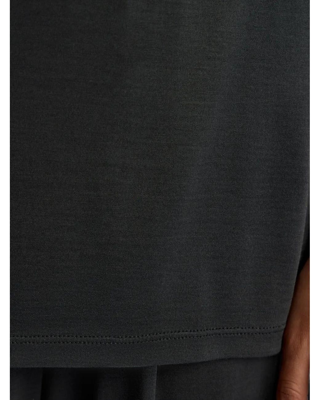 12 STOREEZ Gray Silk Crew-Neck T-Shirt