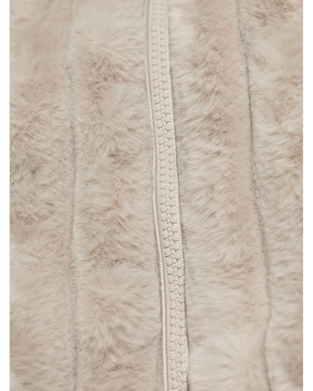 Save The Duck Natural Ribbed-Texture Zip-Front Jacket