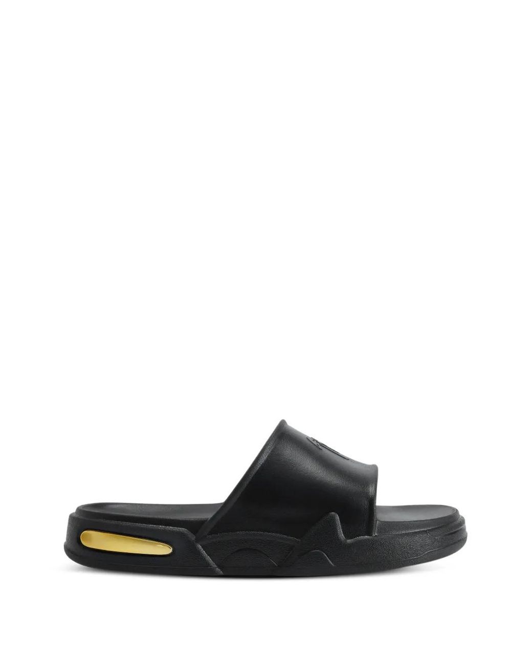 Giuseppe Zanotti Black Logo Rubber Slide for men