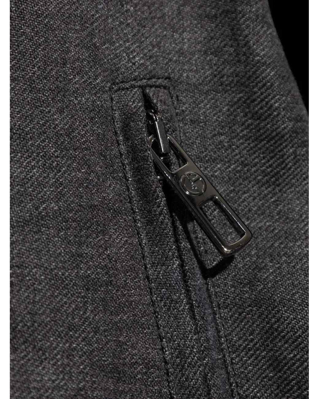 Giorgio Armani Button-Up Jack in het Gray voor heren