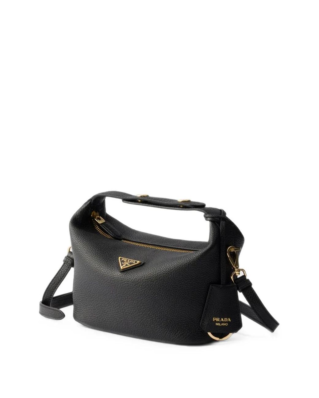 Prada Black Mini Sac Chérie En Cuir
