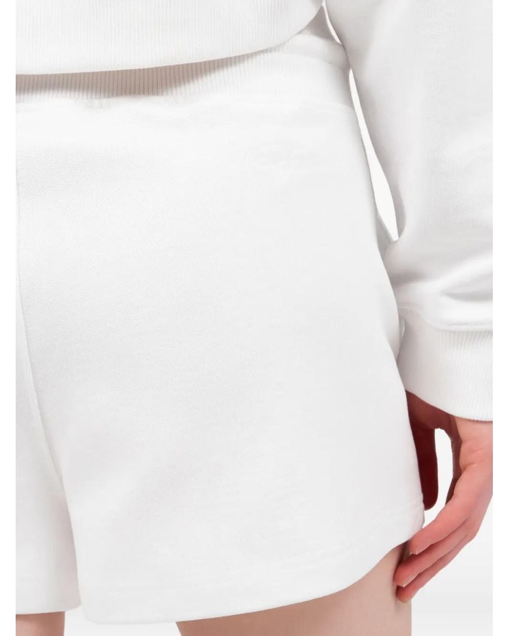 Roberto Cavalli White Tiger-Motif Drawstring Shorts