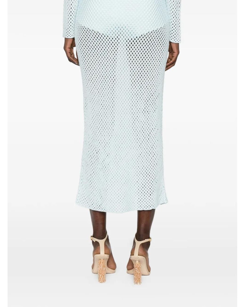 Jonathan Simkhai Midi-Rok Met Elastische Tailleband in het White