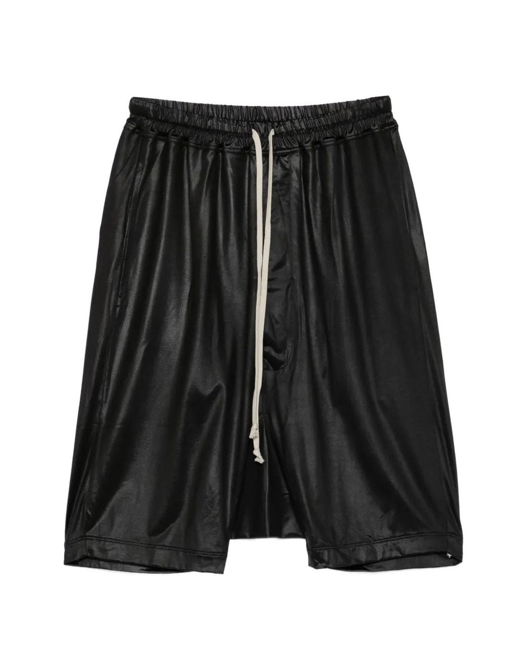 Rick Owens Black Drawstring Pods Shorts for men