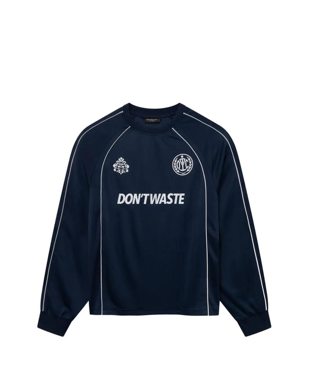 don't waste culture Blue Logo-Print Zeni T-Shirt for men
