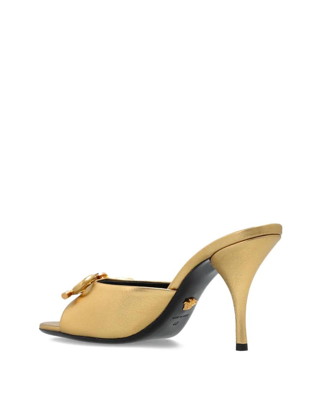 Versace Metallic Heeled Mules
