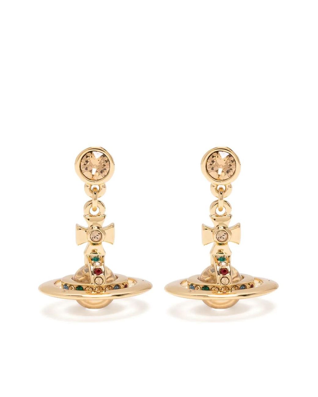 Vivienne Westwood Metallic Bas Relief Drop Earrings