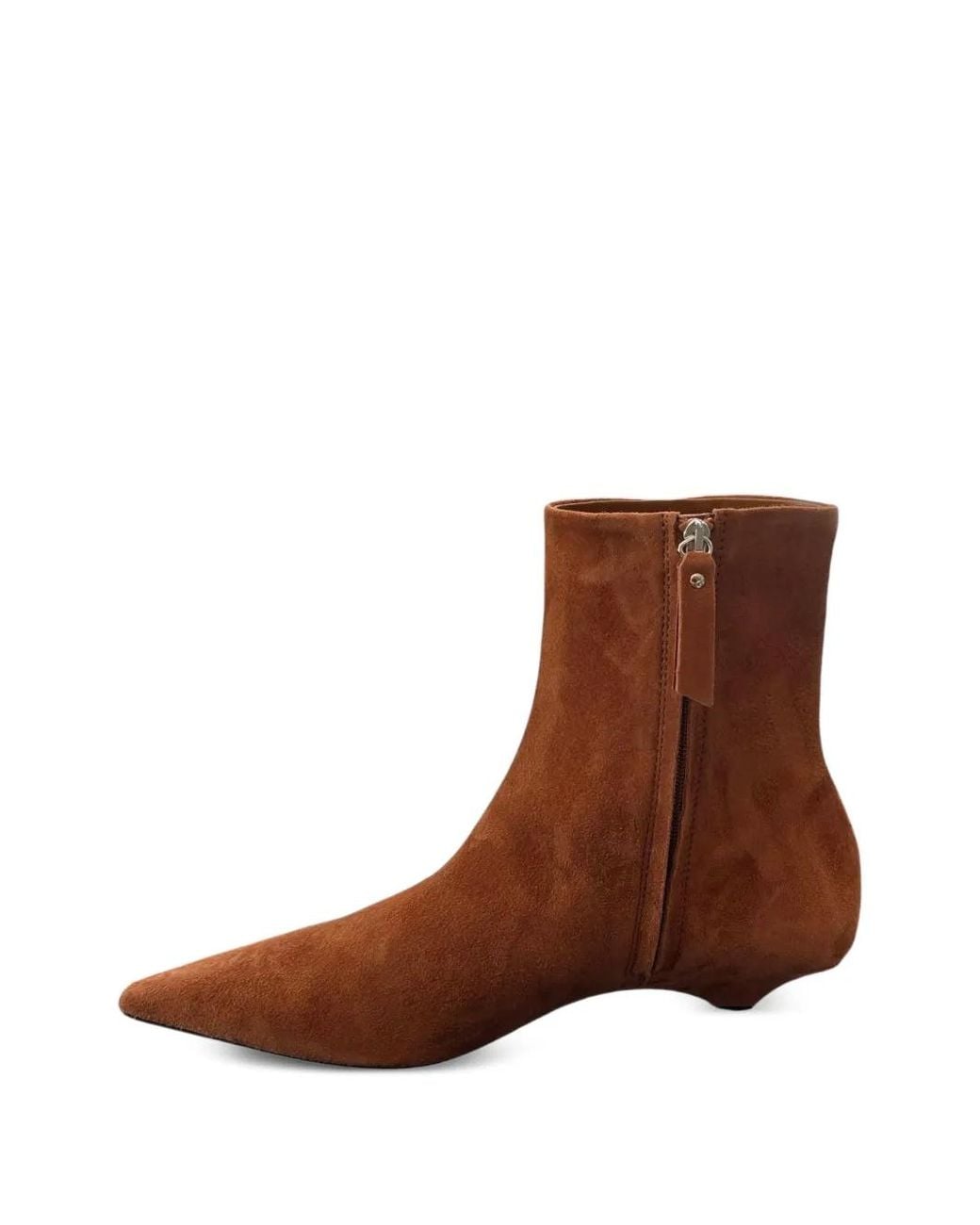 Vic Matié Brown Pointed-Toe Suede Ankle Boots