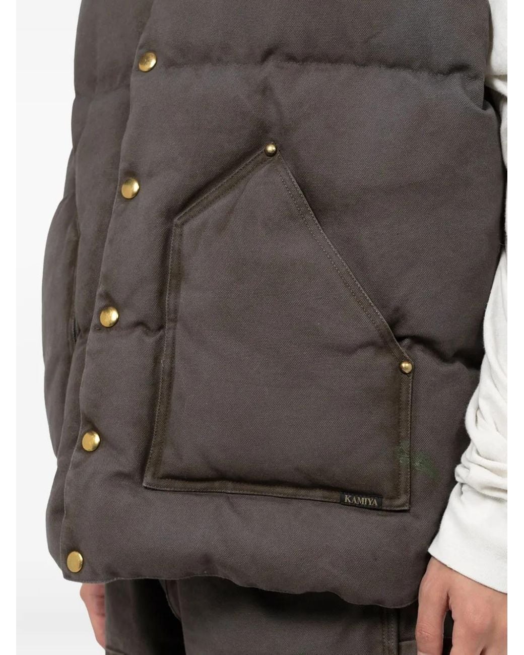 KAMIYA Brown X Rocky Mountain Featherbed Down Gilet for men
