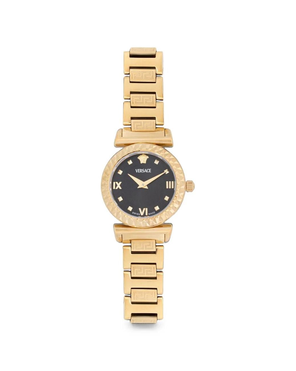 Versace Metallic Textured-Bezel 27Mm Watch