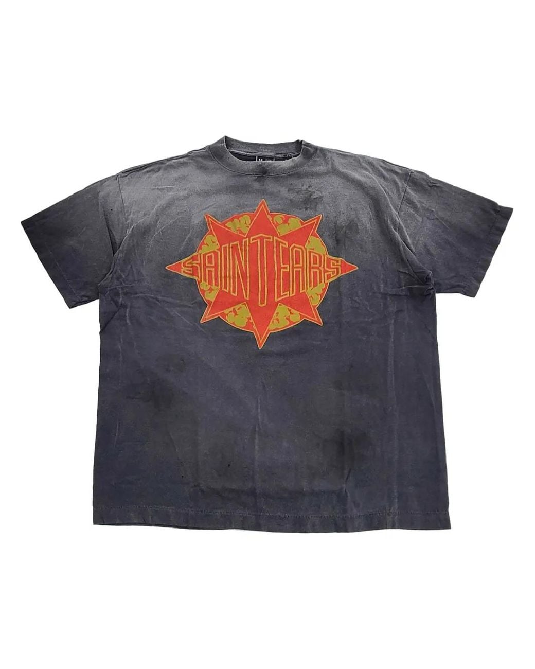 SAINT Mxxxxxx Blue X Denim Tears Logo-Print T-Shirt for men